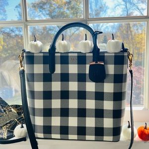 NWOT Ralph Lauren Check Crossbody Black/White Check